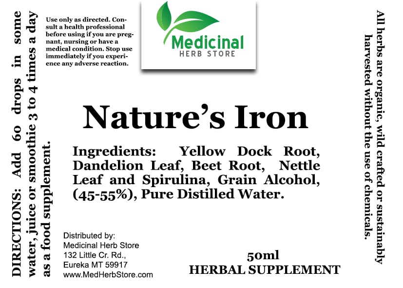 Nature's Iron | Vegan | Plant Based Iron Supplement | Organic Herbs